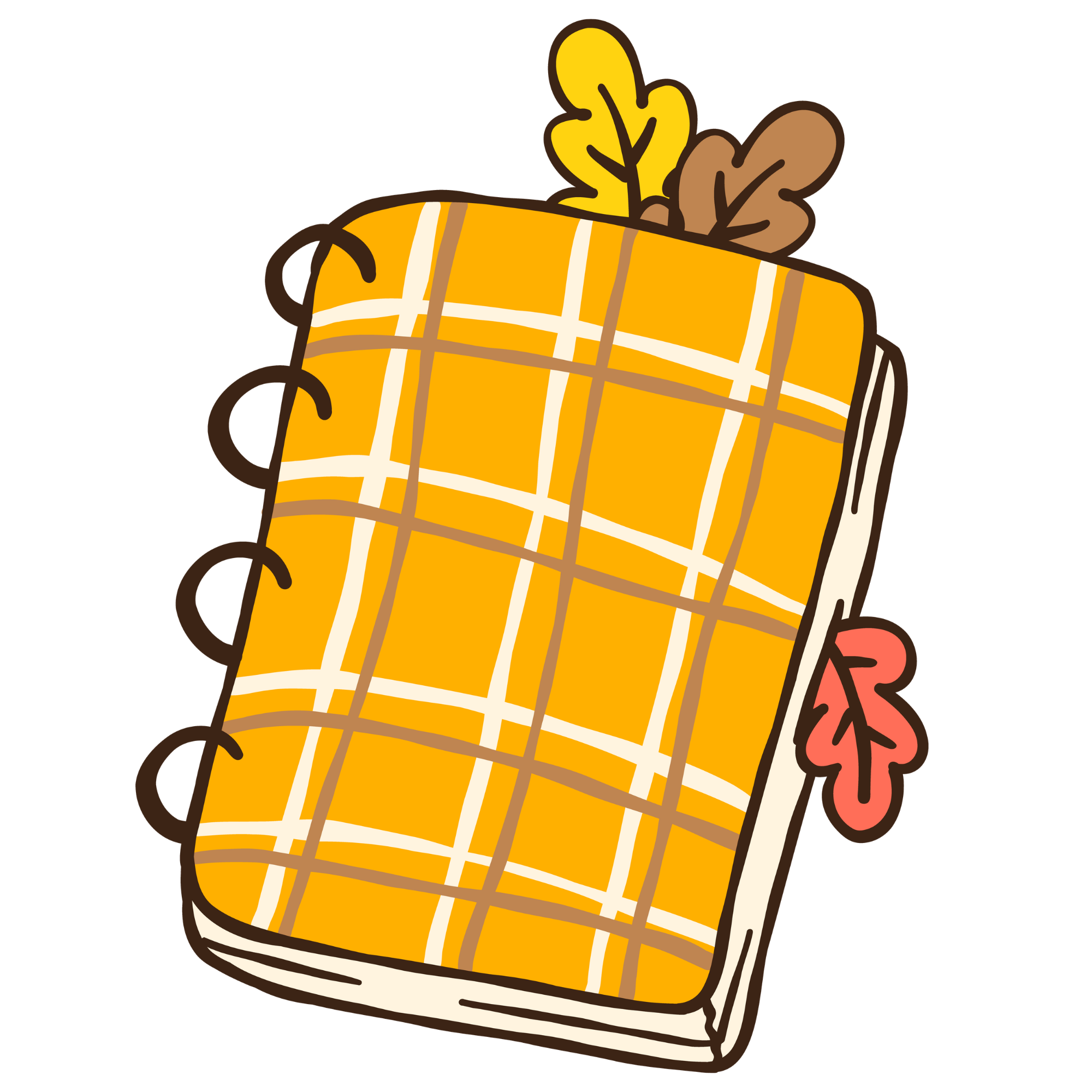 Autumn notebook illustration